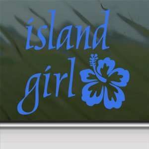  Island Girl Blue Decal Car Truck Bumper Window Blue 