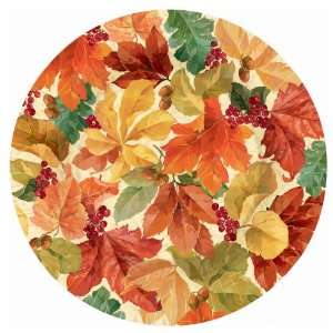  Lets Party By amscan Elegant Leaves Dinner Plates 
