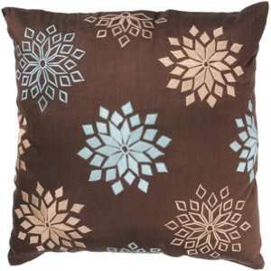   Pillows T02829 Brown / Aqua 18 x 18 Single Area Rug