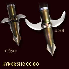 Aftershock Hypershock Archery Broadheads 80 gr 3pk NEW  