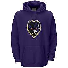 Baltimore Ravens Mens Custom Frayed Logo Hooded Sweatshirt   FRAYED 