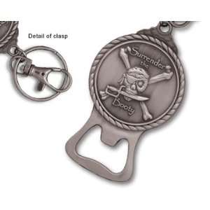  Surrender the Booty Bottle Opener Keychain, Pirates NEW 
