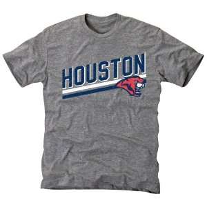  Houston Cougars Rising Bar Tri Blend T Shirt   Ash Sports 