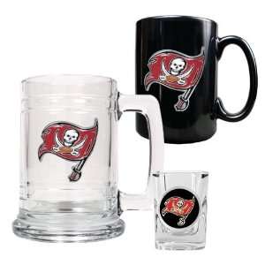 Tampa Bay Buccaneers Tankard Coffee Mug and Shot Glass Set   Primary 