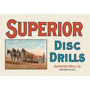  Superior Disc Drills   12x18 Framed Print in Black Frame 