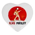 Carsons Collectibles Heart Ornament (2 Sided) of Elvis Presley Photo 