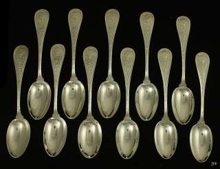 11 PRETTY STERLING WENDT CO 1865 BIRD TEASPOONS  