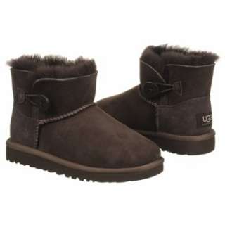 Kids UGG  Mini Bailey Button Pre/G Chcolate Shoes 