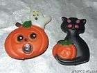vintage 80 s halloween theme pumpkin ghost cat plastic button