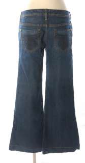 SEVEN 7 Low Rise Dark Stretch Denim Flare Jeans 28  