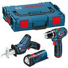 Bosch GSA10.8V Li Sabre Saw +GSR10.8 2 Li Drill Driver 