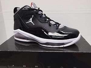 Mens Jordan Melo M8 Basketball Shoes Black/White Varsity Red Cement 