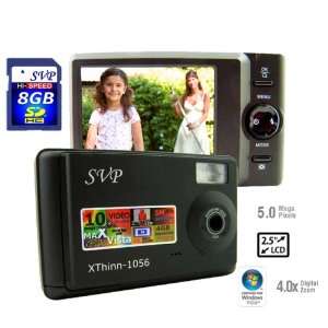  SVP DC1056 Black 5MP Slim Digital Camera with 4x Digital 