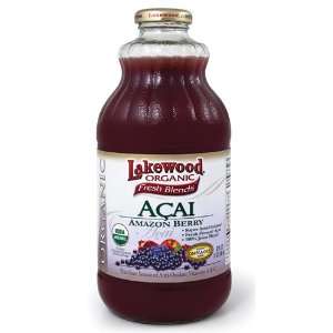 Lakewood Organic Acai  Berry   Package contains SIX 32oz 