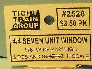 2528 tichy group 4/4 SEVEN UNIT WINDOW W/ GLAZING 178W X 42H N SCALE 
