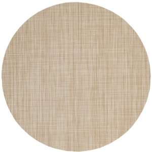 Cream/Tan Wipeable Charger Center Round Placemat