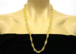 18K HGE Singapore Link Gold Chain 24 NEW  