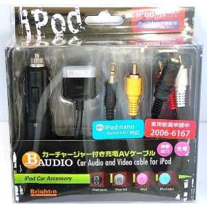  Car Audio and Video Cable for iPod Black Electronics