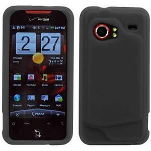  Silicone Skin Case Black For HTC Droid Incredible (Verizon 