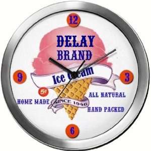  DELAY 14 Inch Ice Cream Metal Clock Quartz Movement 