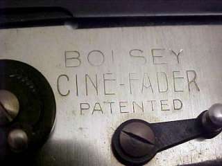 BOLSEY CINE FADER T BE USED ON ANY MOVIE CAMERA W/ORIGINAL BOX WORKS 