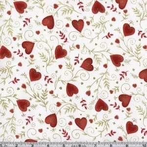  45 Wide Celebrate Hearts White Fabric By The Yard Arts 