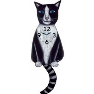 Tuxedo Cat Wall Clock for Cat Lovers 