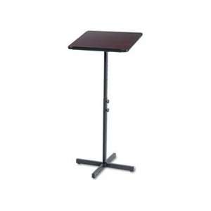  Adjustable Speaker Stand, 21w x 21d x 30h to 46h, Mahogany 