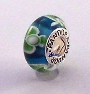 925 Sterling TURQUOISE MURANO GLASS BEAD fit EUROPEAN  