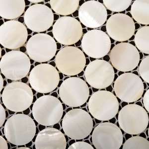 Home Elements Light Weight Mother of Pearl Tile   Pearl White   4/5 In 