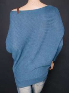 NWT Knit One Shoulder Long Sleeves Sweater Blouse Top  