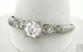 ANTIQUE PLATINUM .70CT VS DIAMOND WEDDING/ENGAGEMENT RING SIZE 8 