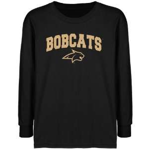  Montana State Bobcats Youth Black Logo Arch T shirt 
