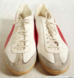 Vintage Puma Winner Rot Weiß Leder 45 Oldschool Sneaker 70er 80er 