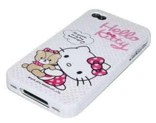 Silikon Case Handy Tasche für Apple iPhone 4 / 4S / Hello Kitty 