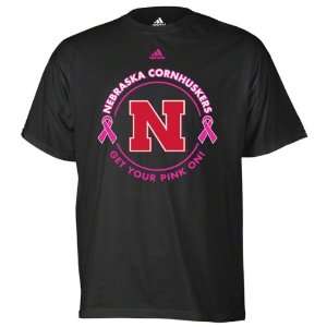  Nebraska Cornhuskers adidas Black Breast Cancer Awareness 