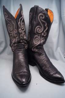 Chisholm Black Leather 11.5 D Mens Western Boots  
