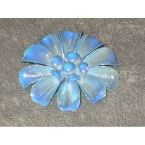  Flower Power 2 1/4 Inch Mint Green/Blue Iridescent Enamel 