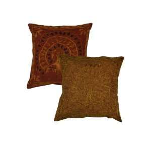    Cushion Covers with Golden Zari Work CCS01726