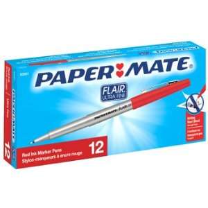  Papermate Flair Ultra Fine Pen Red
