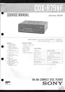 Sony Original Service Manual für CDX   R 79 VF  
