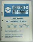 1972 Chrysler Outboard Parts Catalog 12.9 HP Autolectric 4 US/Canada 