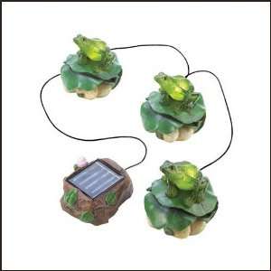  Solar Frog Trio Garden Décor Patio, Lawn & Garden