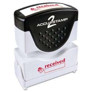  Accustamp2 Shutter Stamp with Microban, Red, RECEIVED, 1 5 