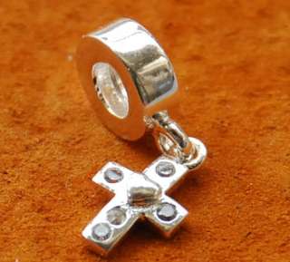 925 Silver Bead 4 European Bracelet DANGLE CHARM jewel box, cross 