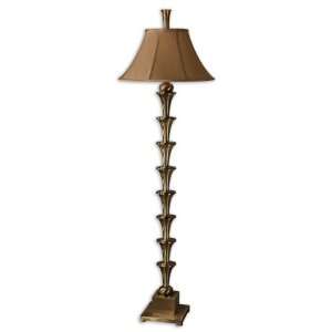  Uttermost 68.5 Inch Leoma Lamp In Plated Metal Finished 