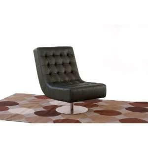  Diamond Sofa   Jazz Swivel Armless Tufted Chair in Black 