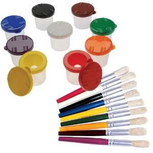  Multi Color Paint Cups & Brushes Toys & Games
