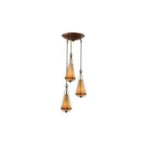   by Sea 3 Light Foyer Lantern in Steeplechase with Smoked Creamy glass