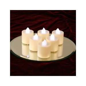  White Flameless Tall Tea Light   Set of 12